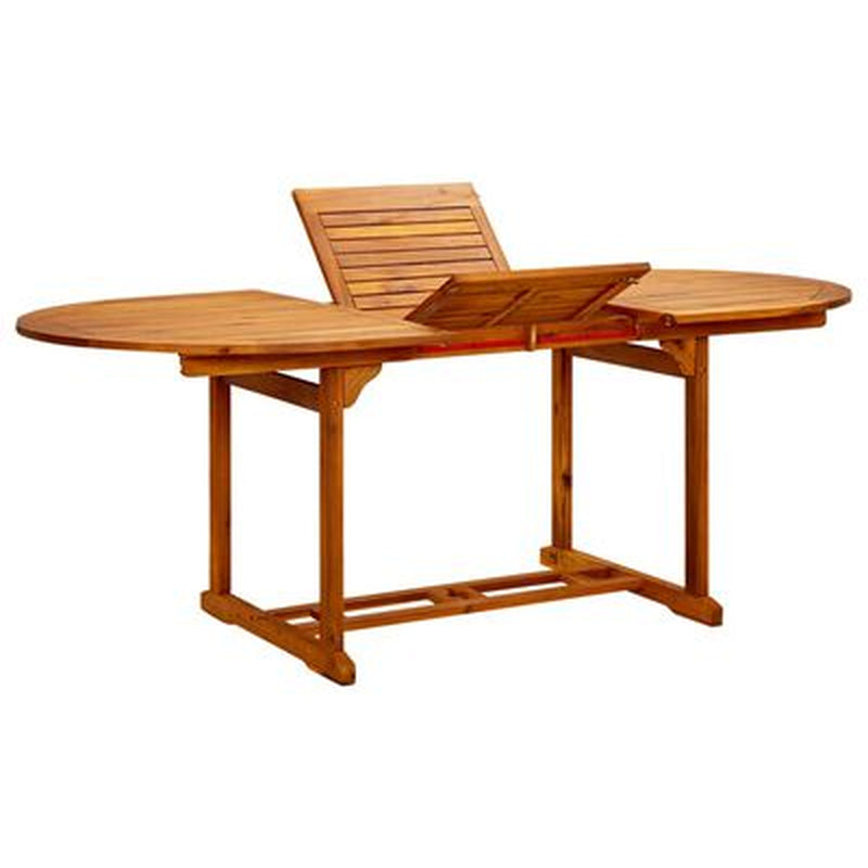 Extendable Acacia Wood Garden Dining Table – 63" to 94.5" Rustic Outdoor Table