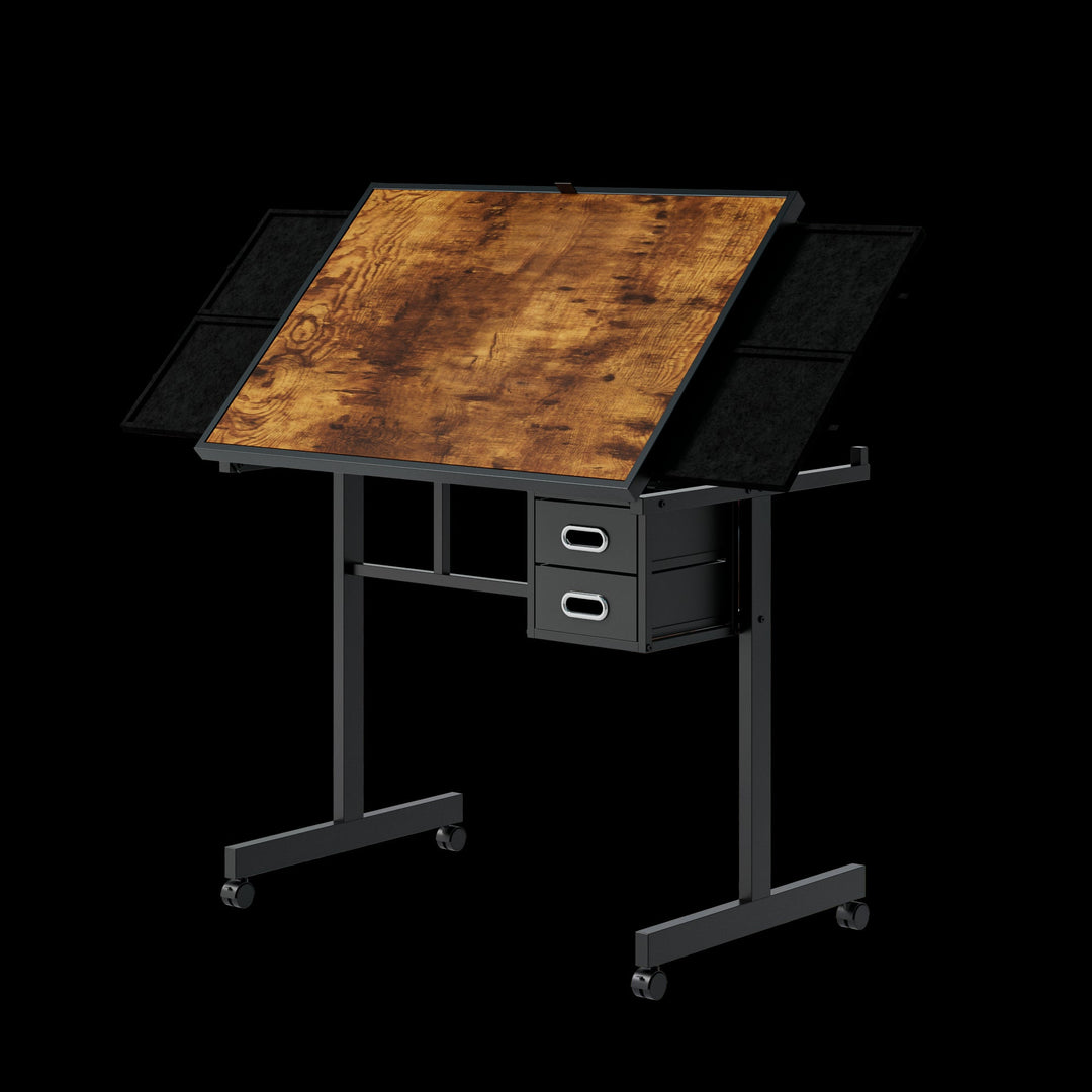 1000-Piece Jigsaw Puzzle Table with 4 Trays, 2 Drawers, and Protective Cover