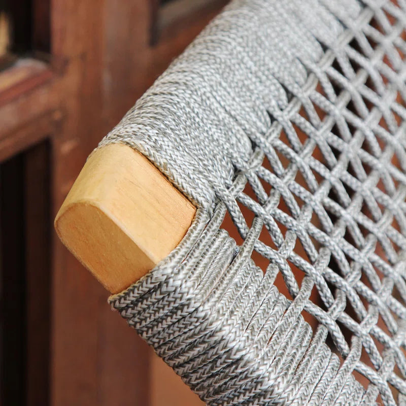 Cantera Outdoor Lounge Chair – Solid Teak Wood & All-Weather Poly-Rope