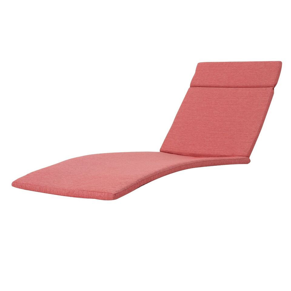 (2-Pack) SALEM Outdoor Chaise Lounge Cushions – Red, Water-Resistant, 79" x 27"