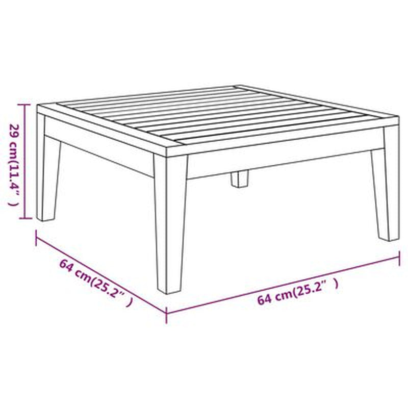 Garden Lounge Set Cream White Solid Acacia Wood 3 Piece Set