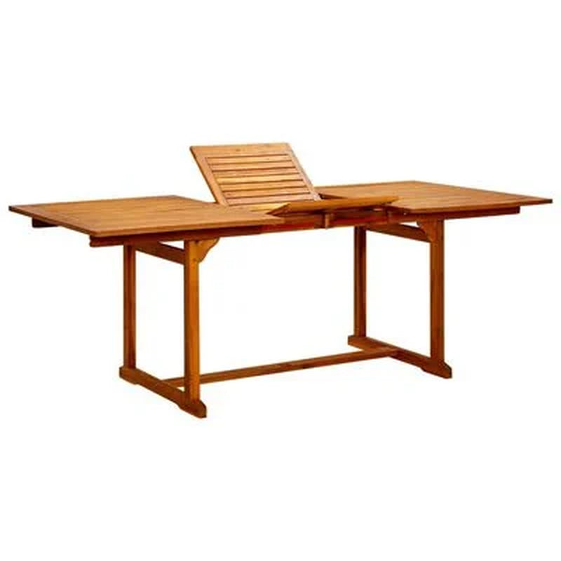Extendable Acacia Wood Garden Dining Table – 63" to 94.5" Rustic Outdoor Table