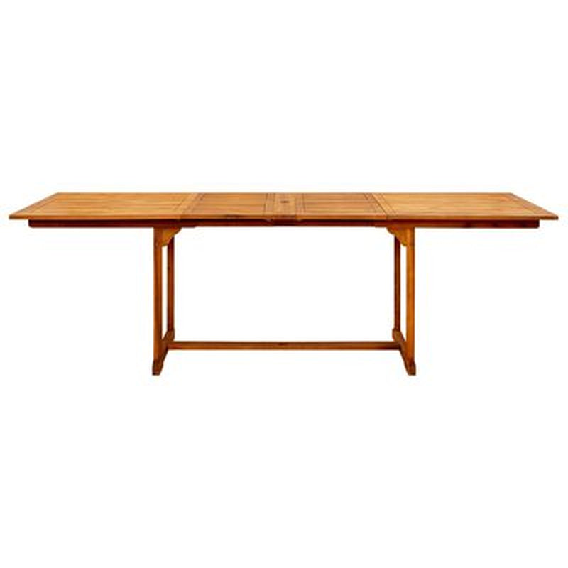 Extendable Acacia Wood Garden Dining Table – 63" to 94.5" Rustic Outdoor Table