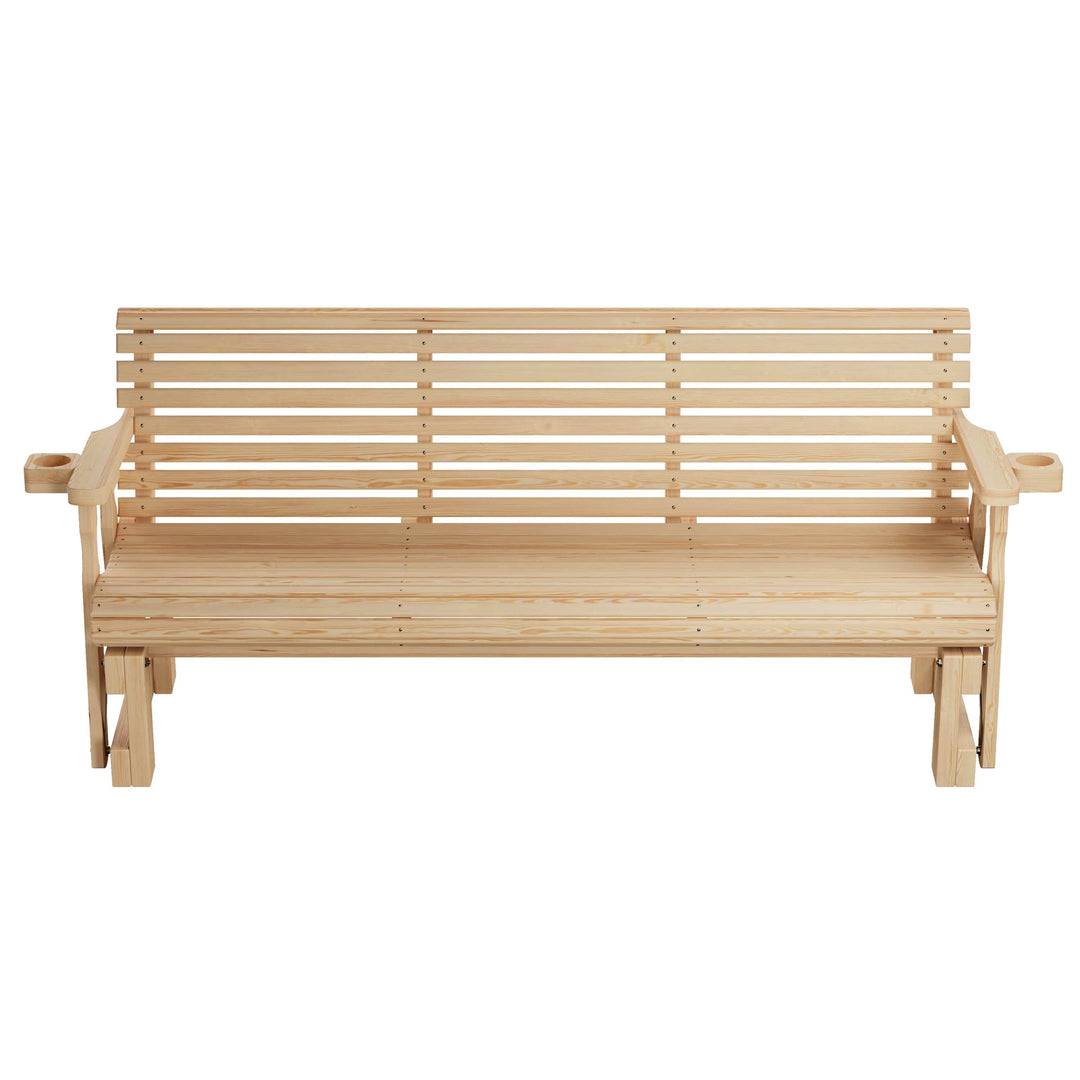 6' Heavy Duty Roll Back Porch Glider β Treated Pine by Amish Casual