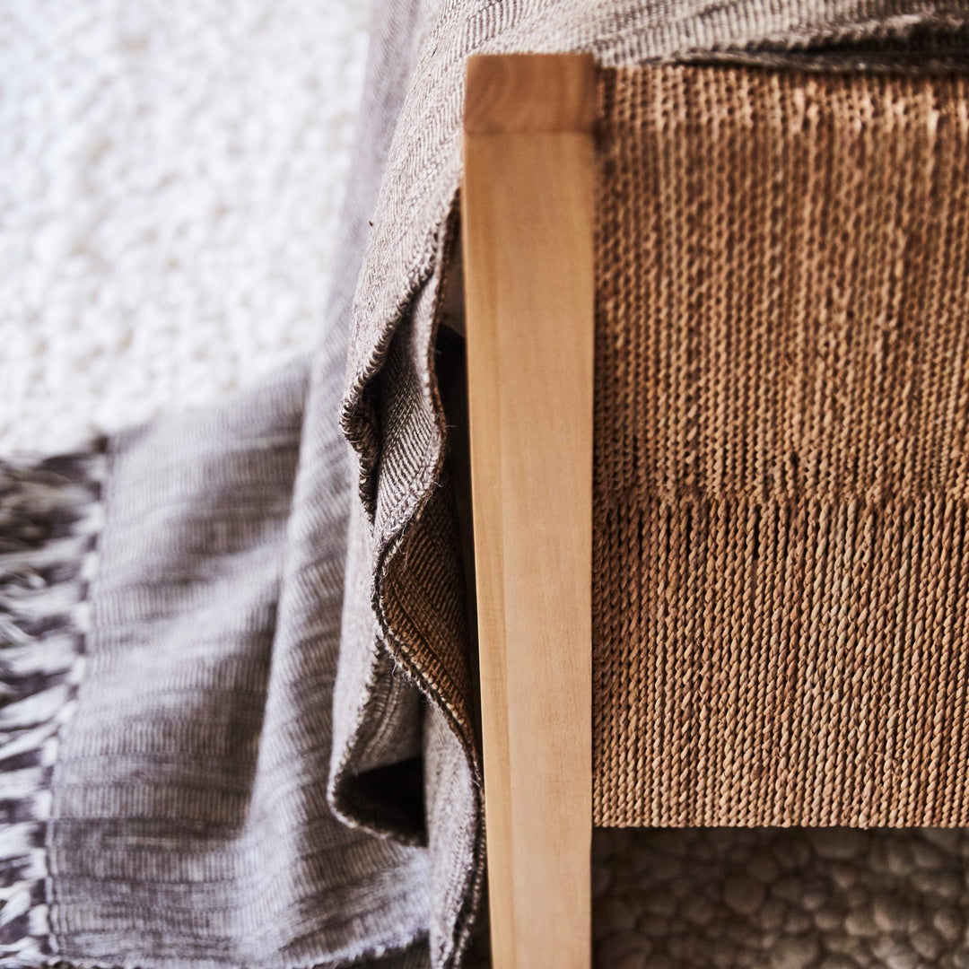 Textura Handwoven Queen Bed β Seagrass & Beechwood Frame