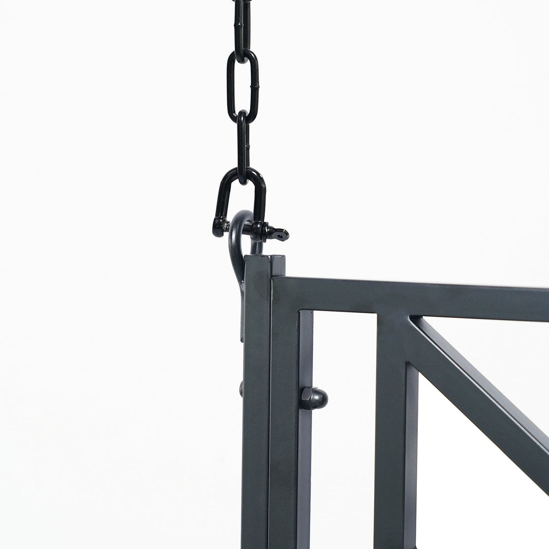 Logan Metal Porch Swing β Black Wrought Iron by Live Casual