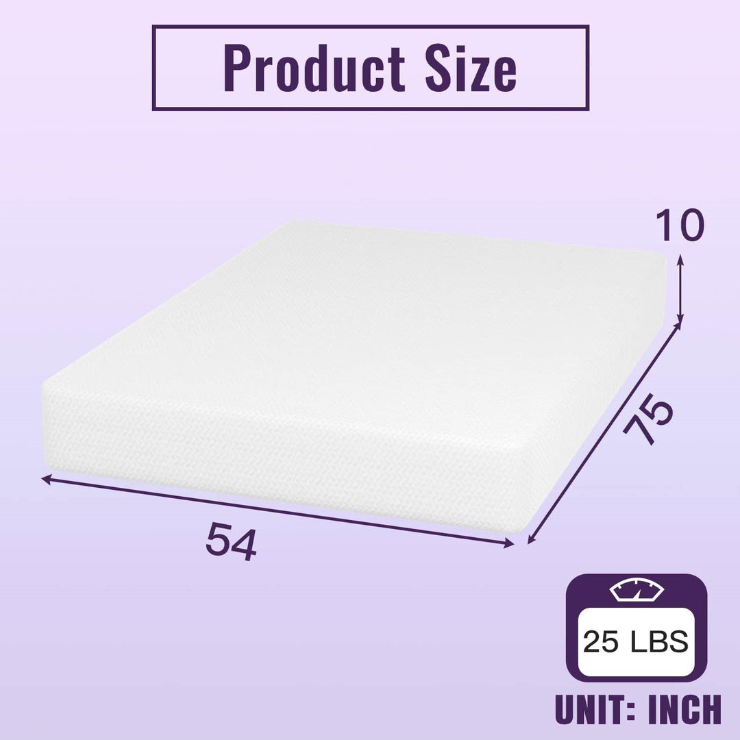 10" Full Size Charcoal Infused Memory Foam Mattress, Medium Firm