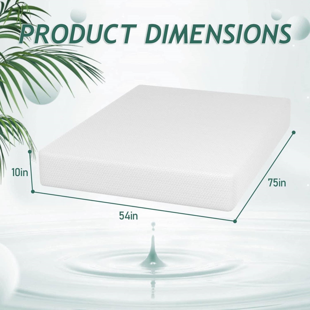 10" Full Size Cool Gel Memory Foam Mattress, Medium Firm