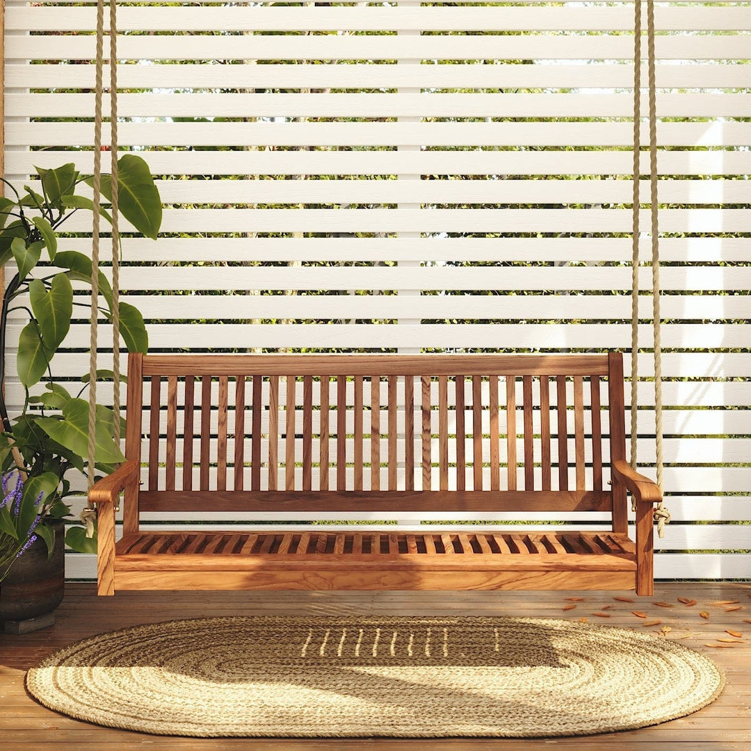 Hayden Acacia Porch Swing by East Green