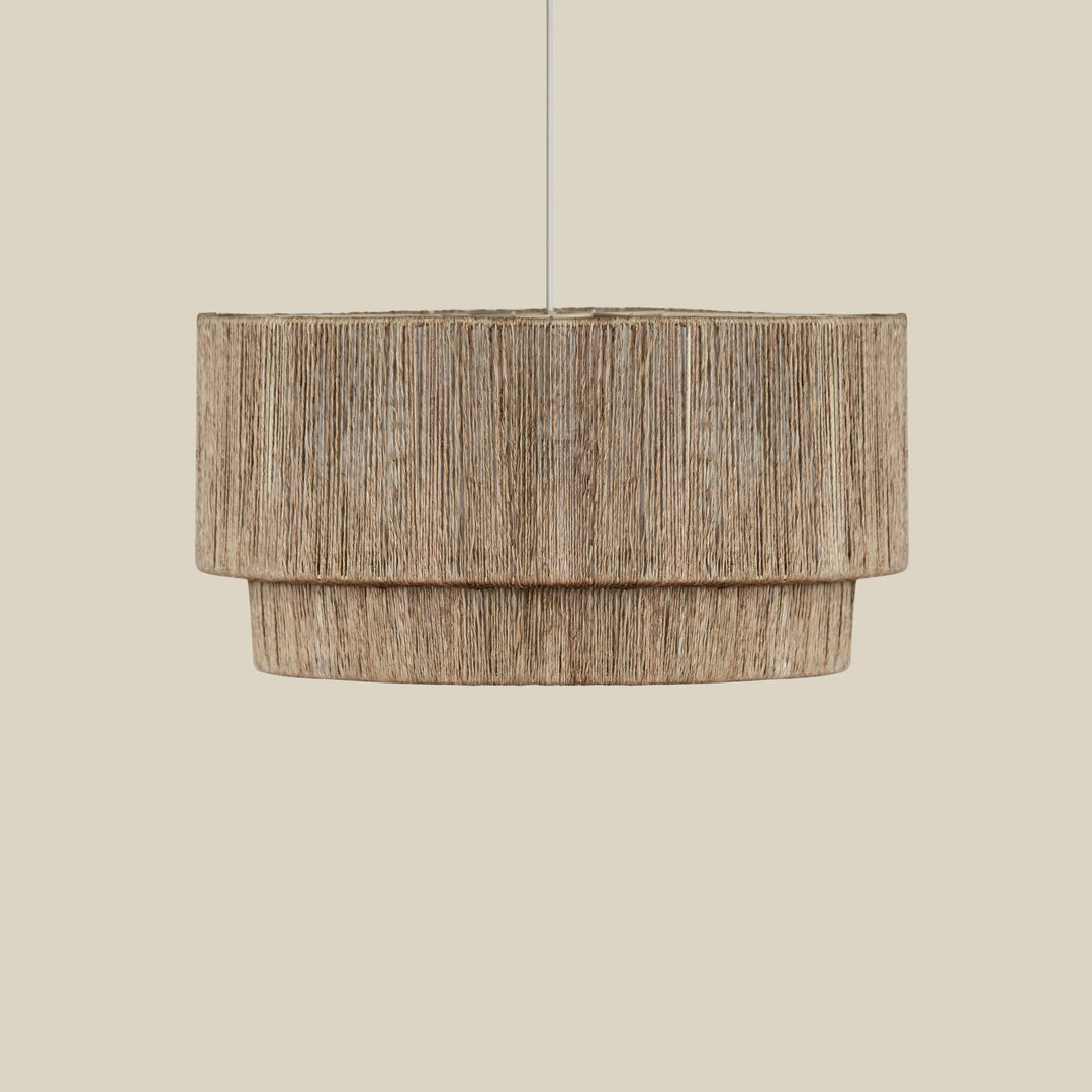 Cocktail 2-Tier Jute Pendant Light β Handwoven Natural Ceiling Fixture