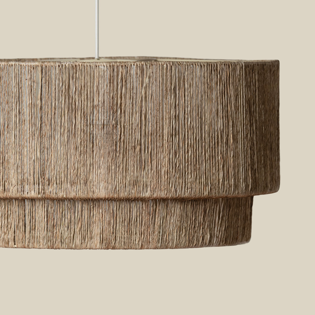 Cocktail 2-Tier Jute Pendant Light β Handwoven Natural Ceiling Fixture