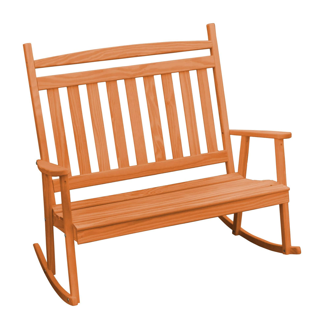 Classic Double Porch Rocker β Yellow Pine by Keystone Amish Co.