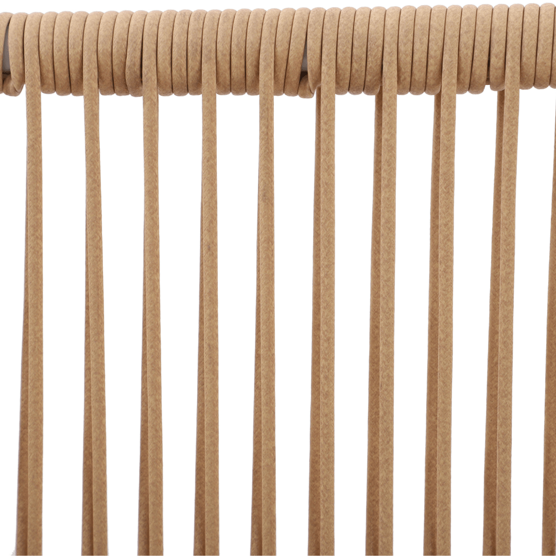 Lucca Wicker Porch Swing with Cushions β Natural Rope & Olefin Fabric