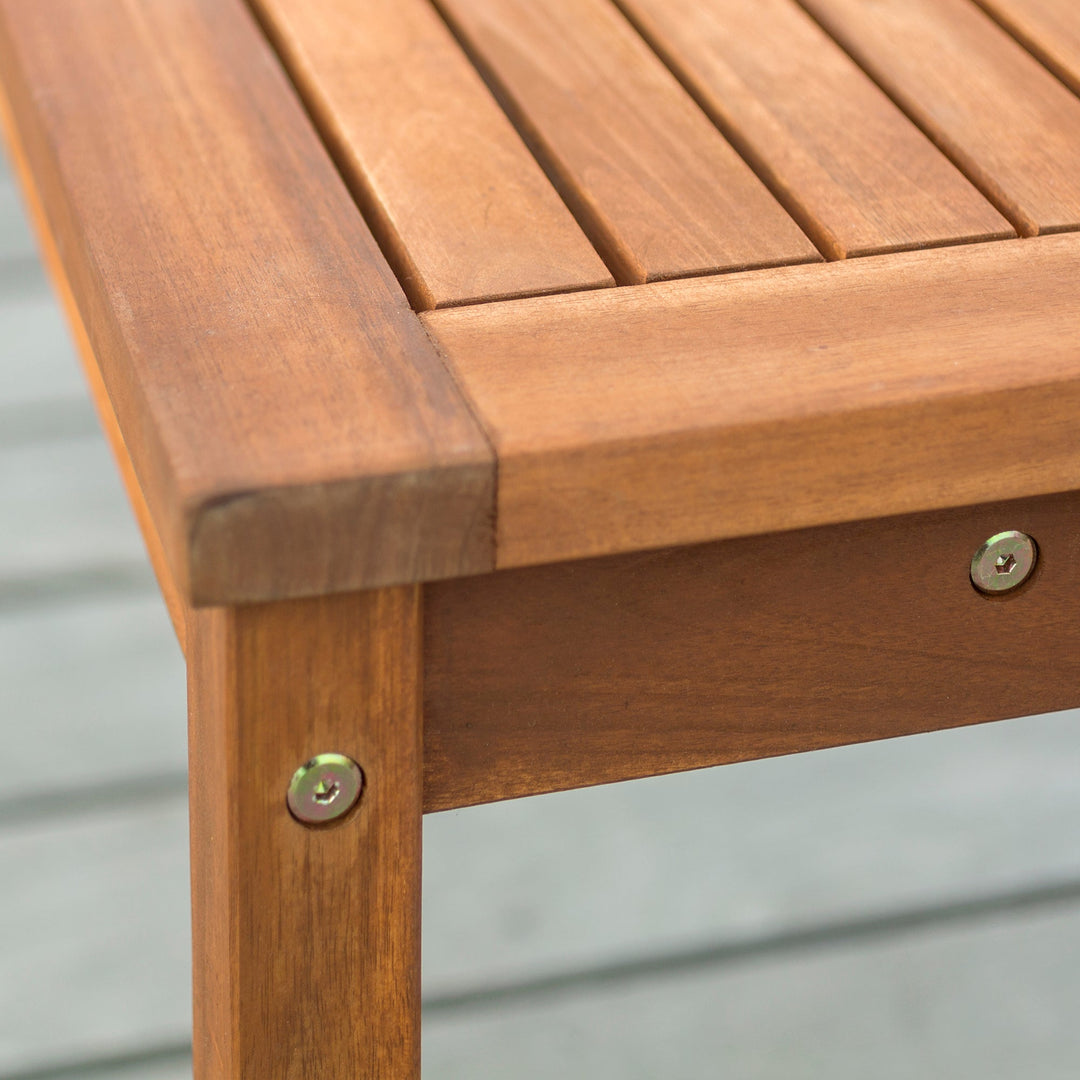 Slab Labs Midland Acacia Patio Bench | Outdoor Acacia Wood Garden Seating