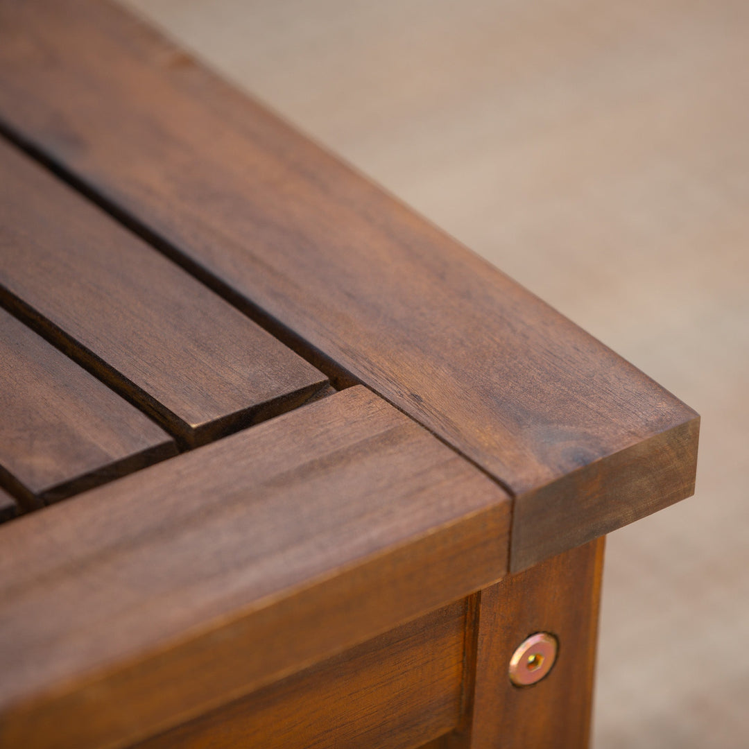 Slab Labs Midland Acacia Patio Bench | Outdoor Acacia Wood Garden Seating