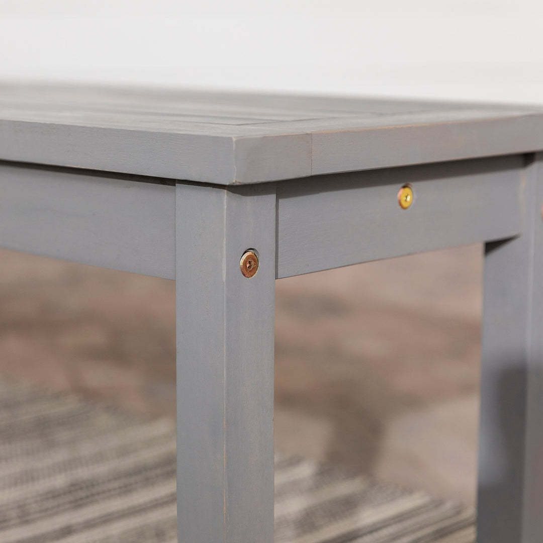 Slab Labs Midland Acacia Patio Bench | Outdoor Acacia Wood Garden Seating
