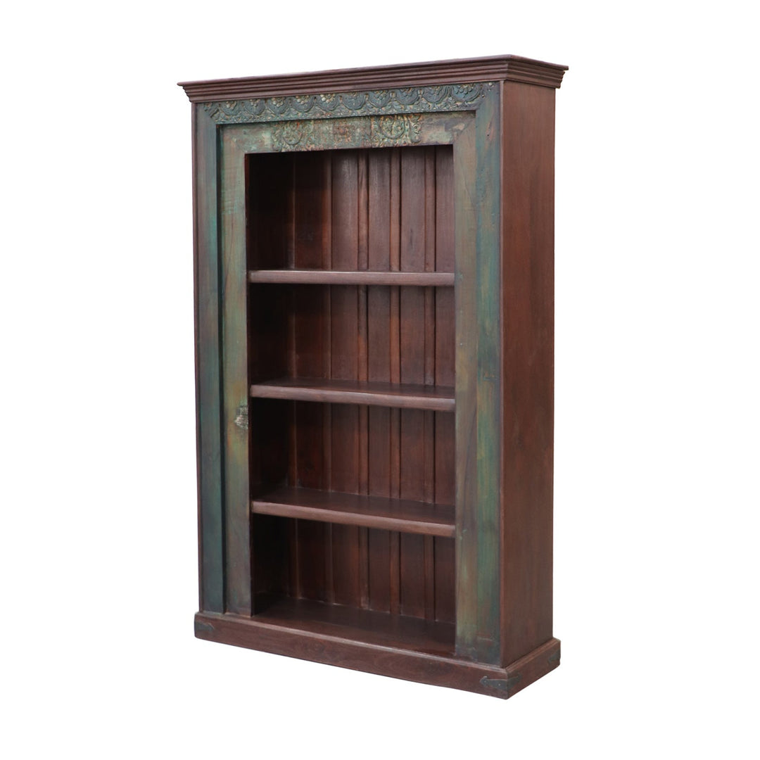 Antique Doorframe Media Console β 87" Hand-Carved Solid Wood