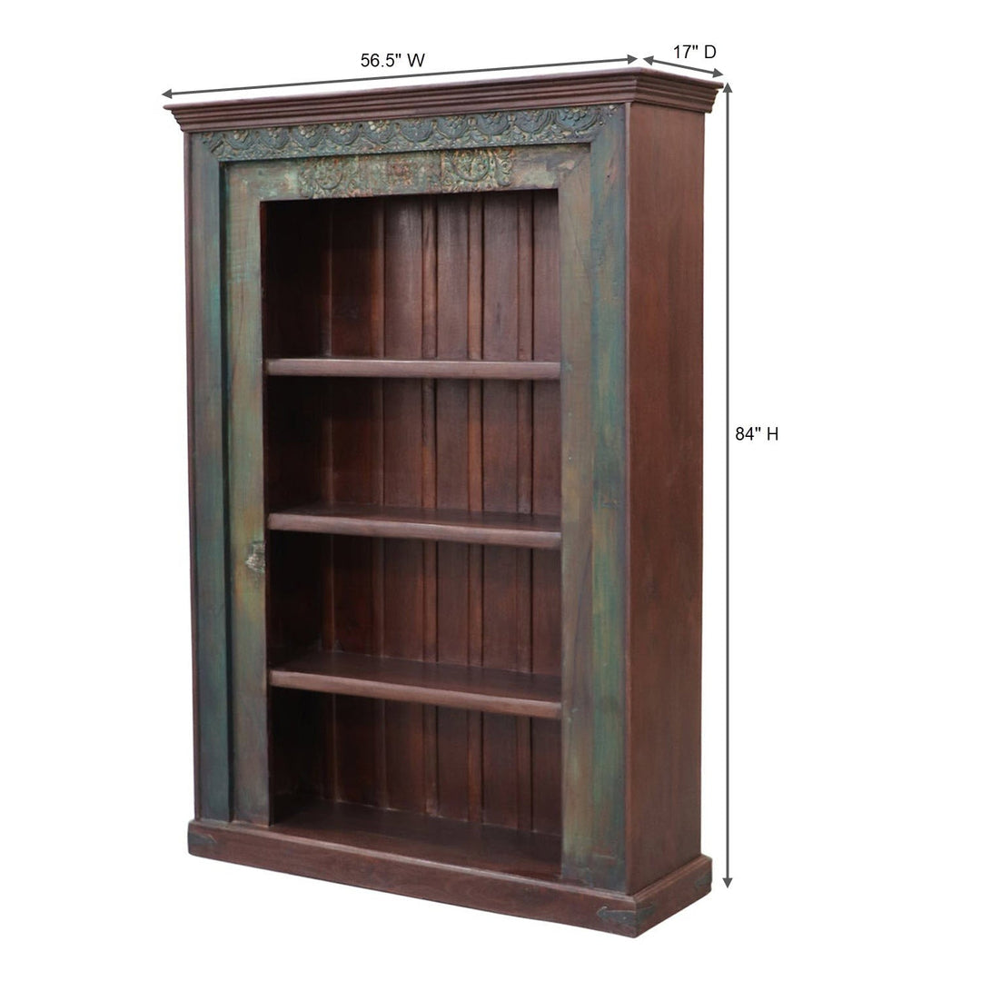 Antique Doorframe Media Console β 87" Hand-Carved Solid Wood