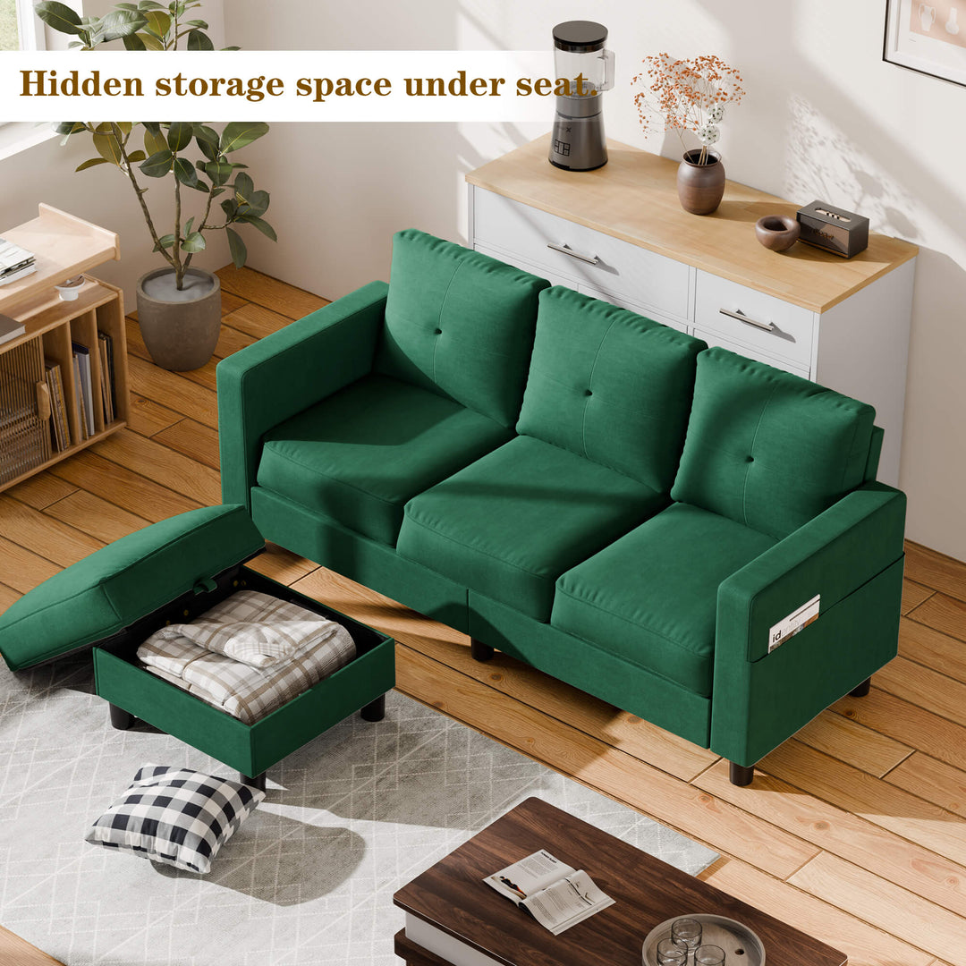 3-Seat Modern Sectional Sofa with Reversible Chaise – Contemporary Comfort for Modern Living