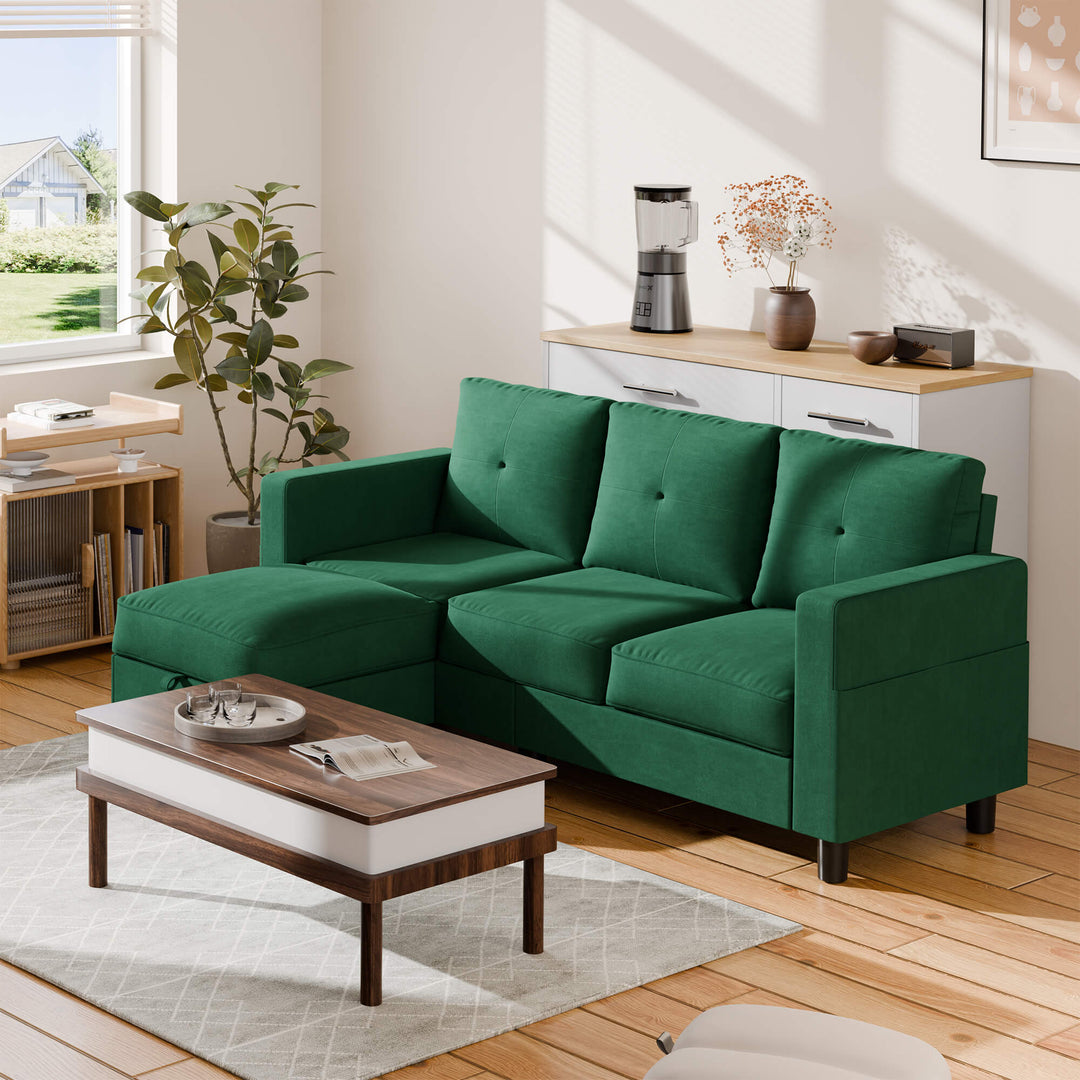 3-Seat Modern Sectional Sofa with Reversible Chaise – Contemporary Comfort for Modern Living
