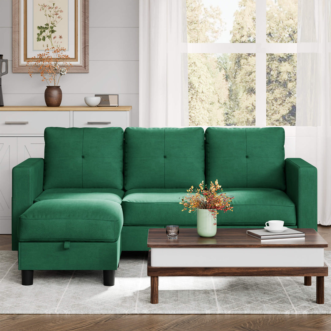 3-Seat Modern Sectional Sofa with Reversible Chaise – Contemporary Comfort for Modern Living