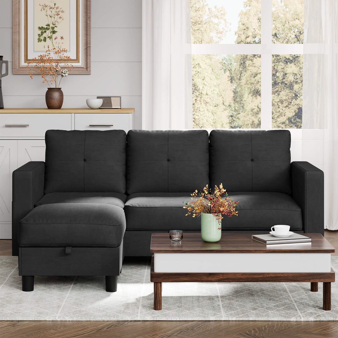 3-Seat Modern Sectional Sofa with Reversible Chaise – Contemporary Comfort for Modern Living