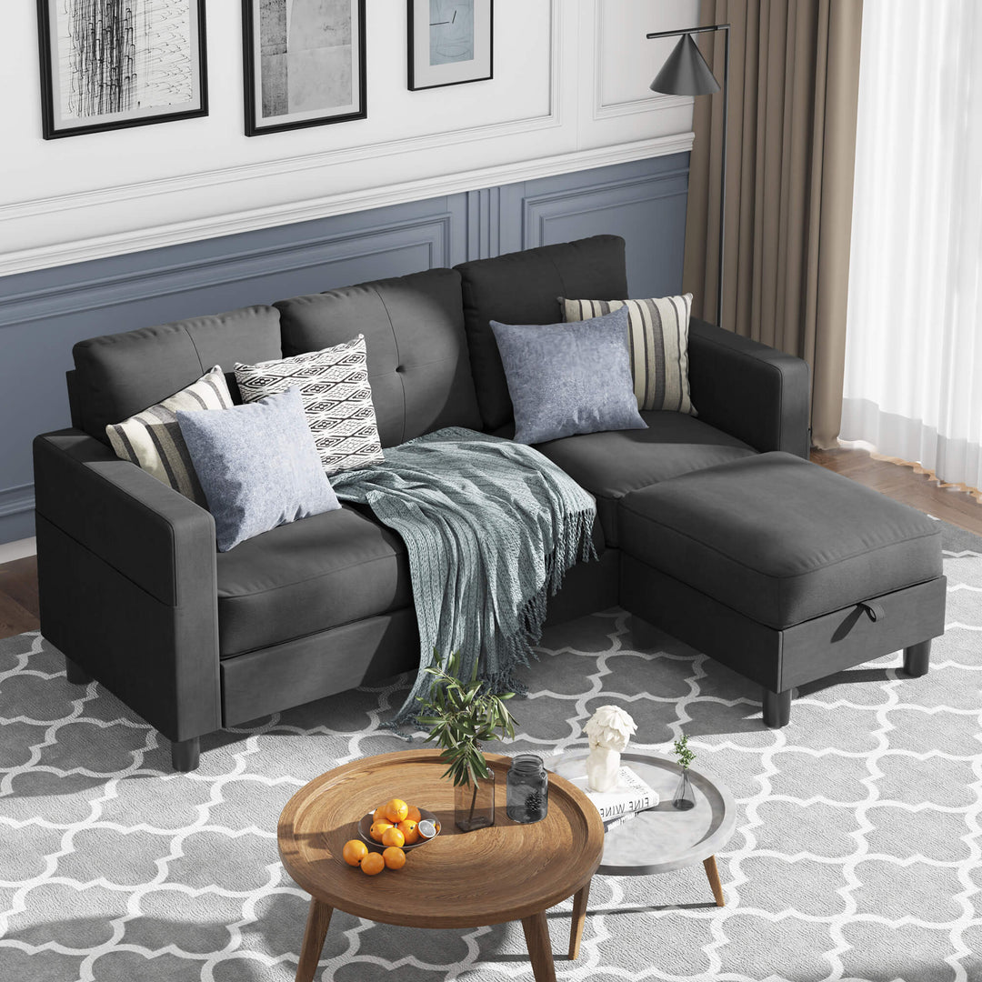 3-Seat Modern Sectional Sofa with Reversible Chaise – Contemporary Comfort for Modern Living