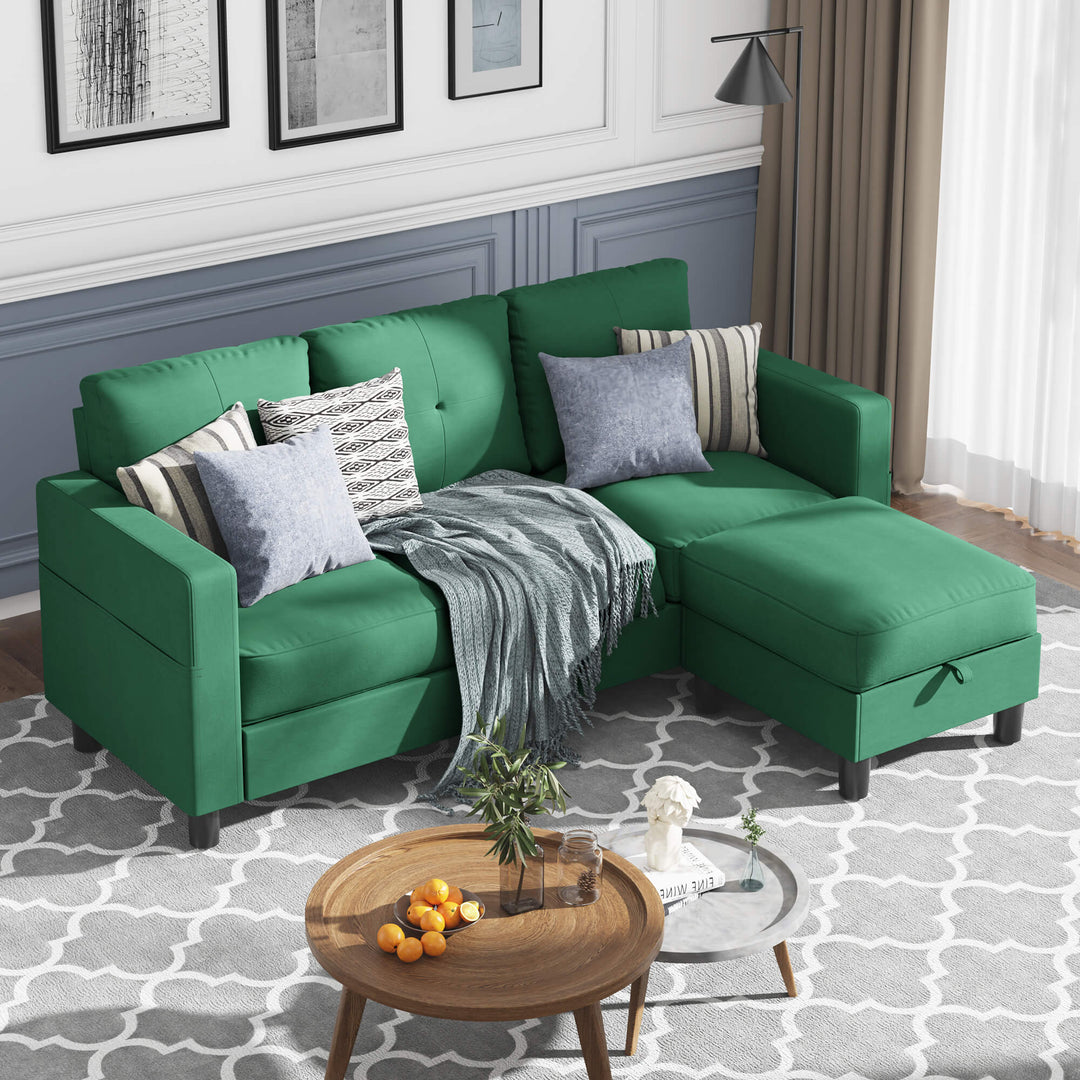 3-Seat Modern Sectional Sofa with Reversible Chaise – Contemporary Comfort for Modern Living