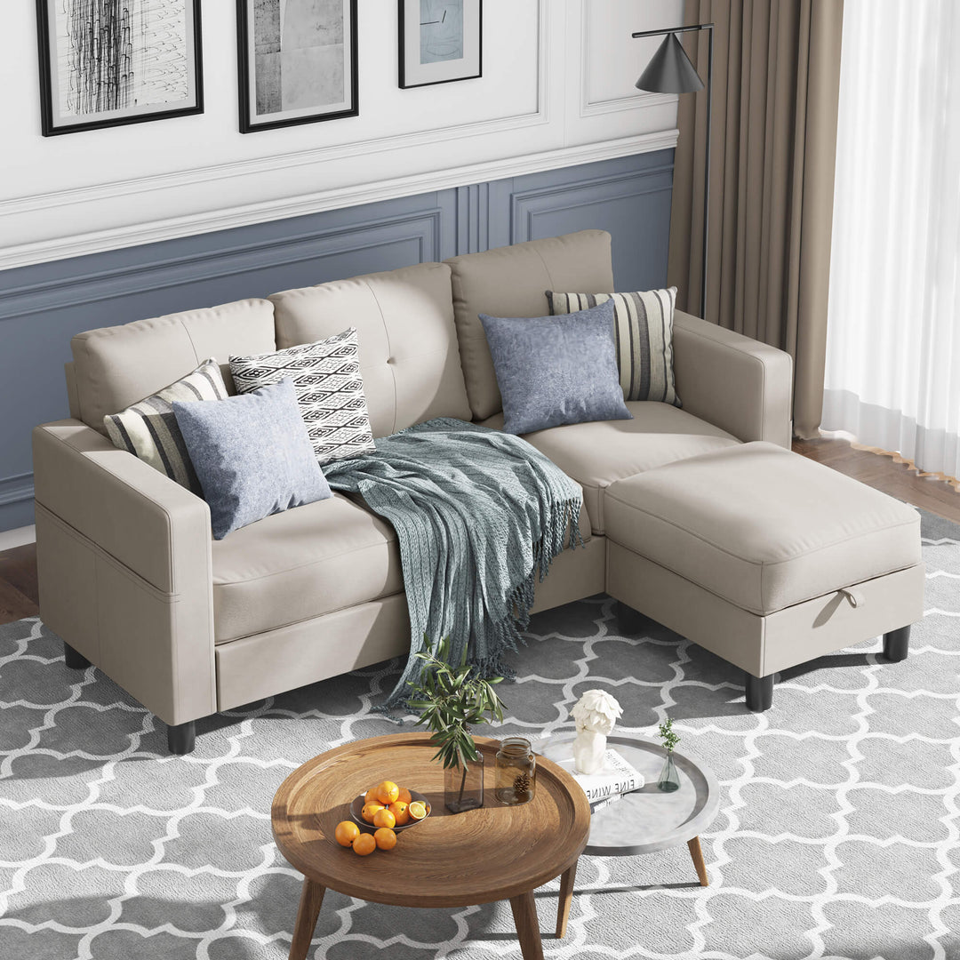 3-Seat Modern Sectional Sofa with Reversible Chaise – Contemporary Comfort for Modern Living