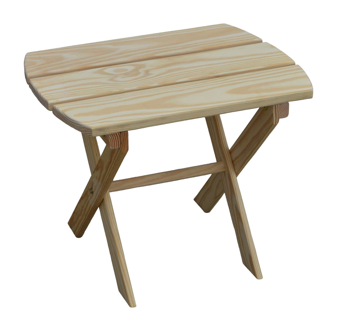 Folding Oval End Table β Yellow Pine by Keystone Amish Co.