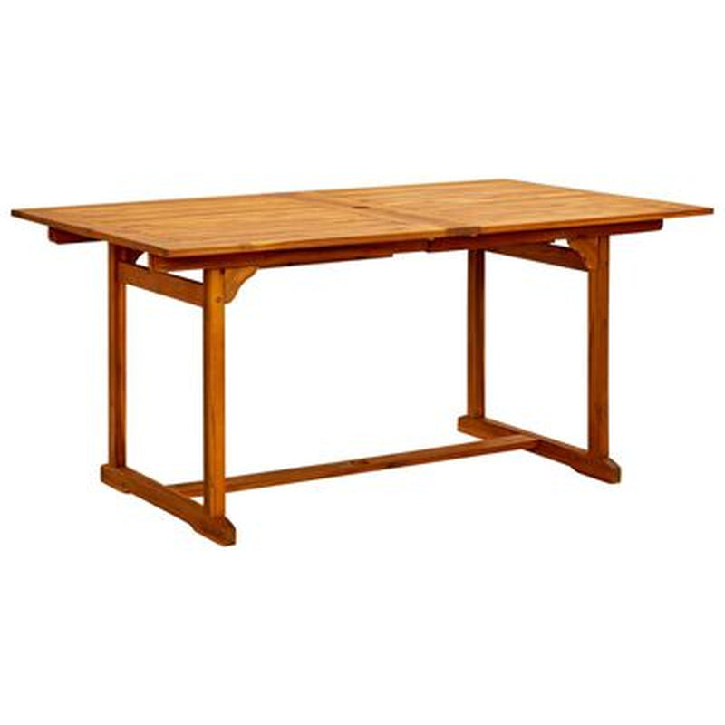 Extendable Acacia Wood Garden Dining Table – 63" to 94.5" Rustic Outdoor Table