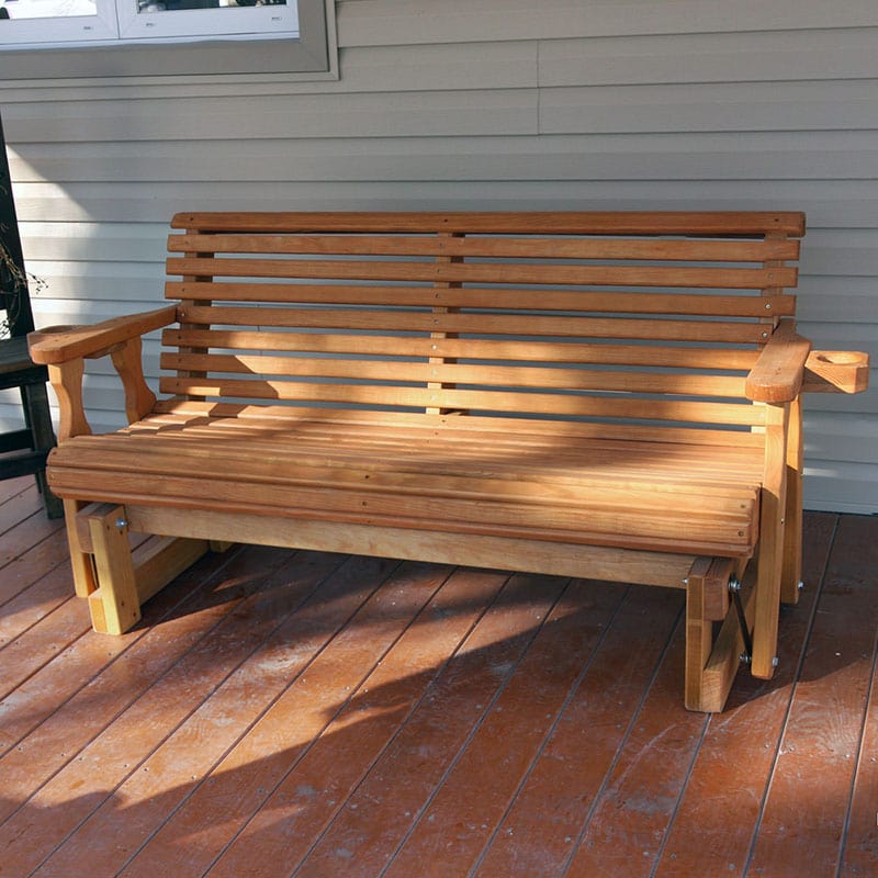 4' Heavy Duty Roll Back Porch Glider β Treated Pine by Amish Casual