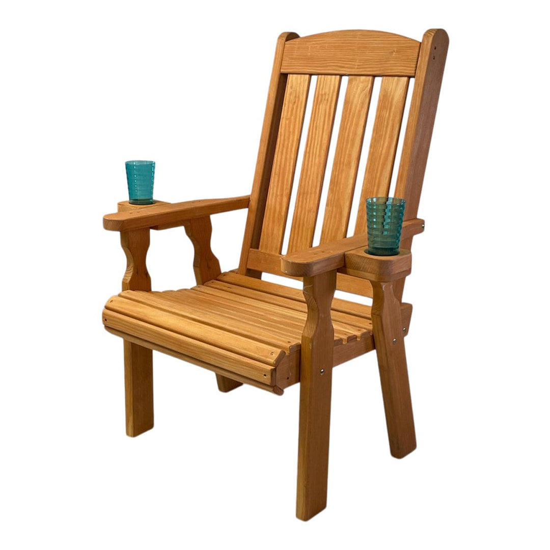 Amish High Back Mission Patio Chair β 600 lb Capacity, Treated Pine