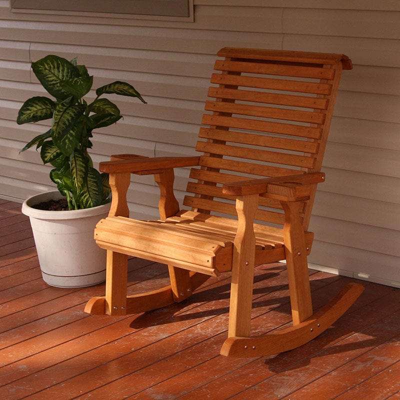 Roll Back Outdoor Rocking Chair β Heavy Duty Pine by Amish Casual