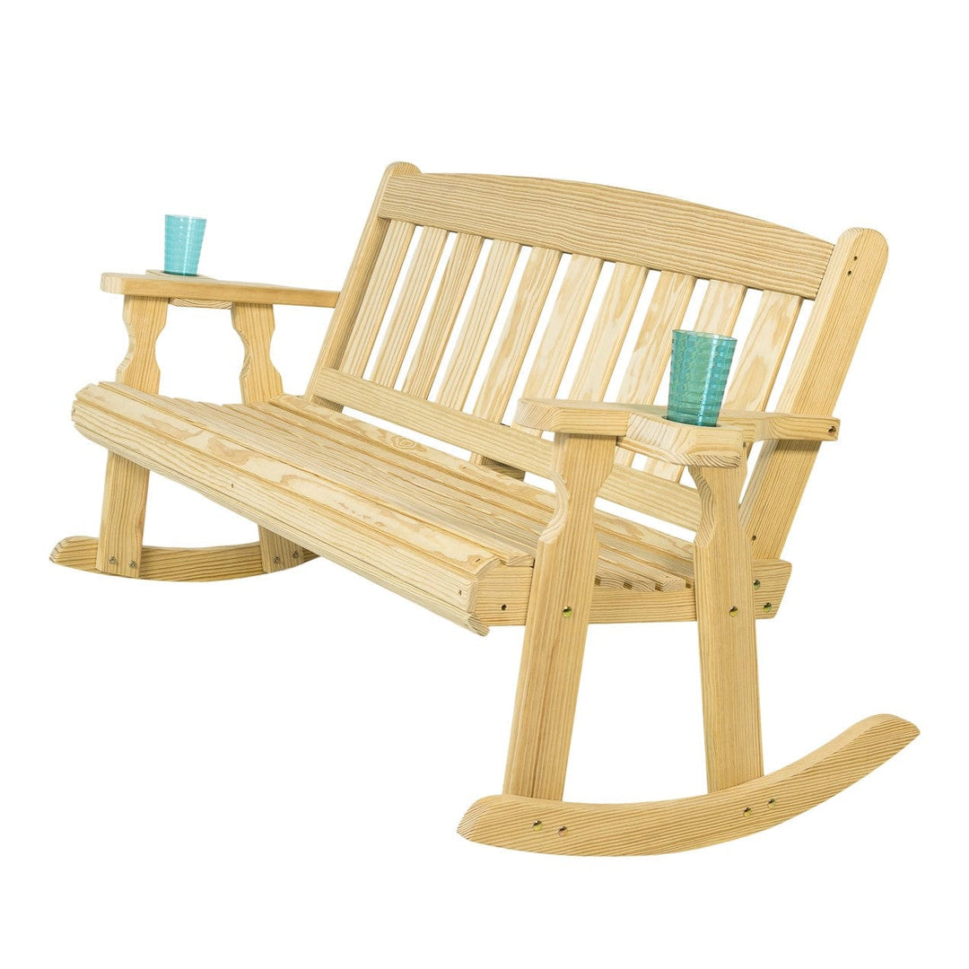Mission-Style Double Rocker β 800 lb Capacity, Treated Pine by Amish Casual