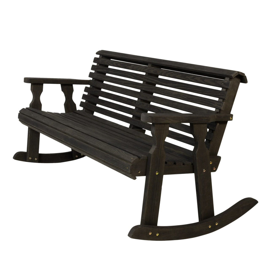 Roll Back Outdoor Double Rocker Bench β 800 lb Capacity by Amish Casual