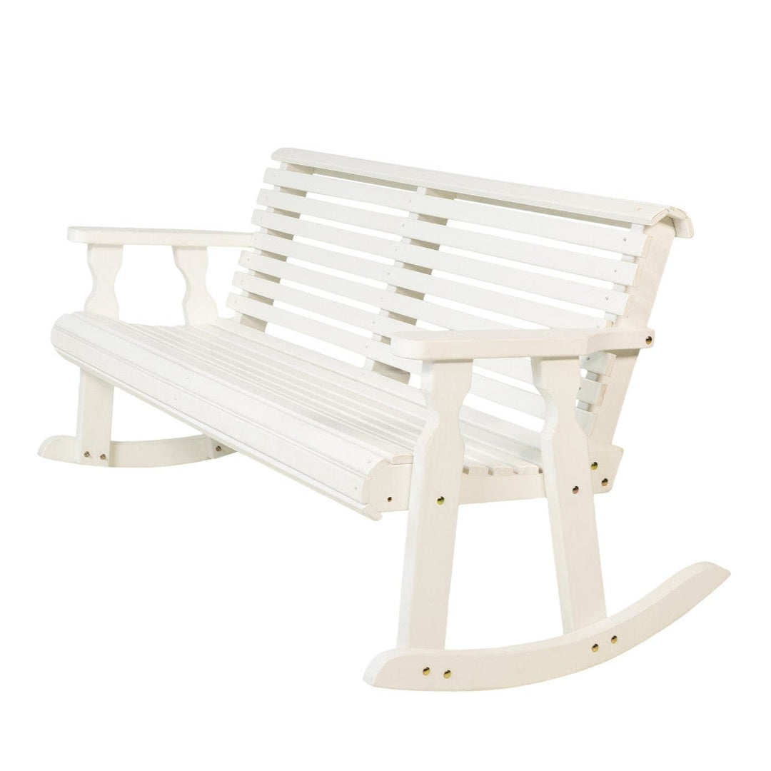 Roll Back Outdoor Double Rocker Bench β 800 lb Capacity by Amish Casual