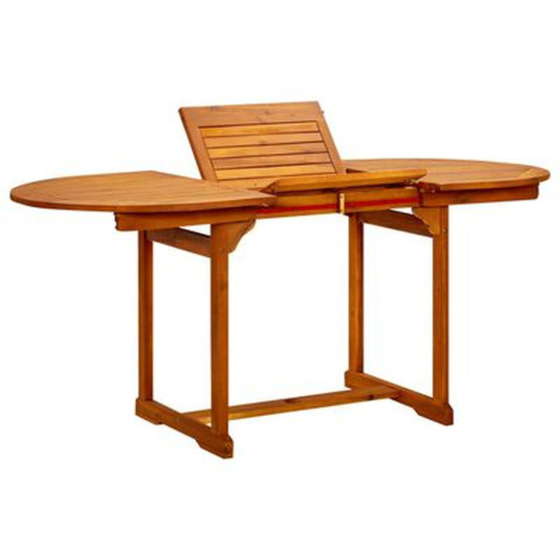 Extendable Acacia Wood Garden Dining Table – 63" to 94.5" Rustic Outdoor Table