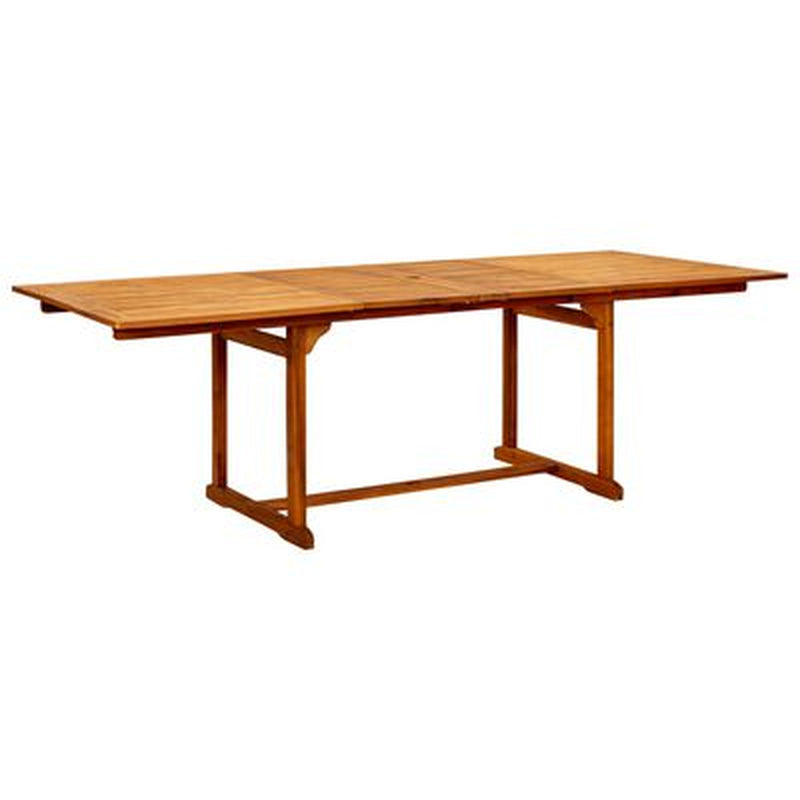 Extendable Acacia Wood Garden Dining Table – 63" to 94.5" Rustic Outdoor Table
