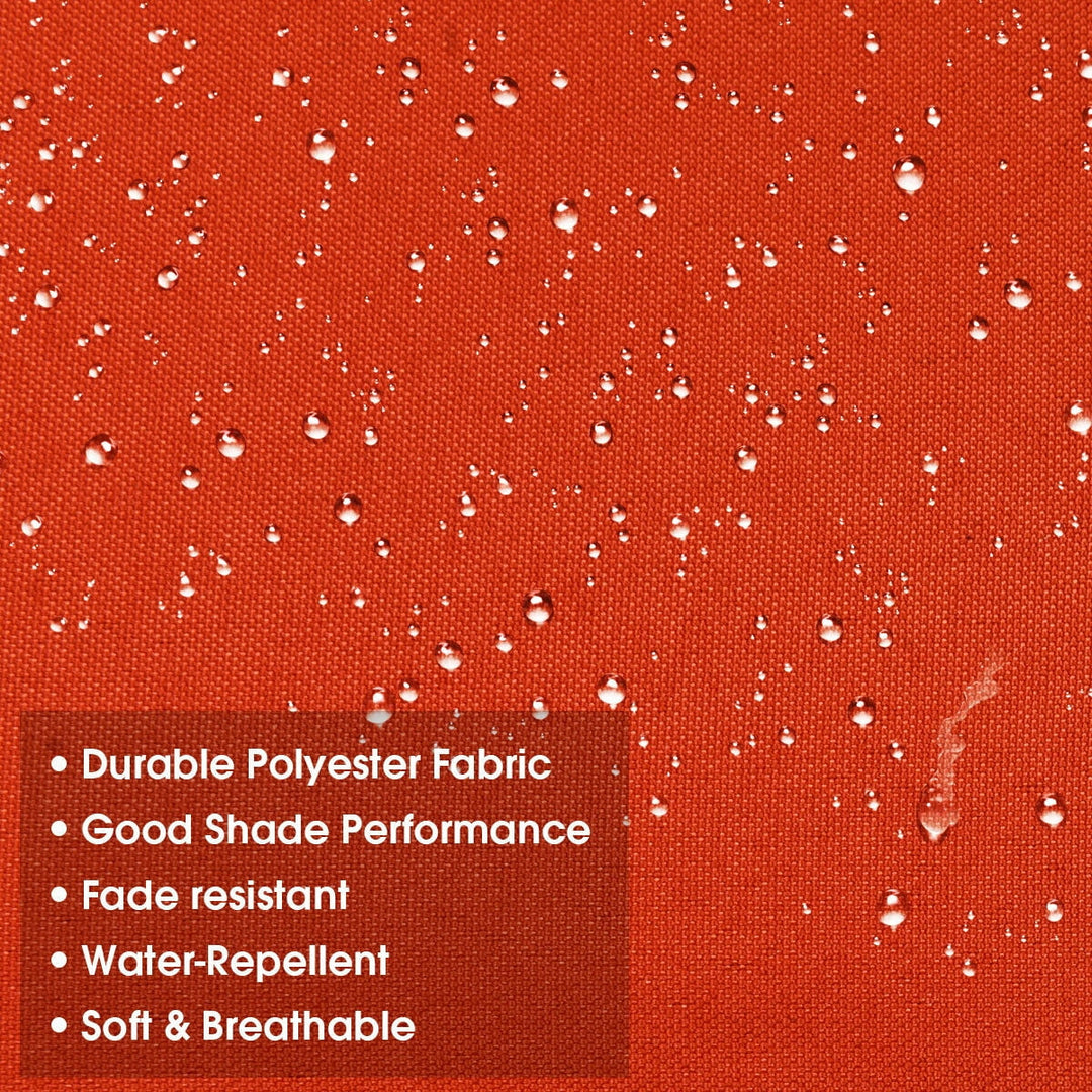 10ft Triple-Tier Patio Market Umbrella – Aluminum Frame, Crank Lift, Double Vented Sunshade in Burnt Orange