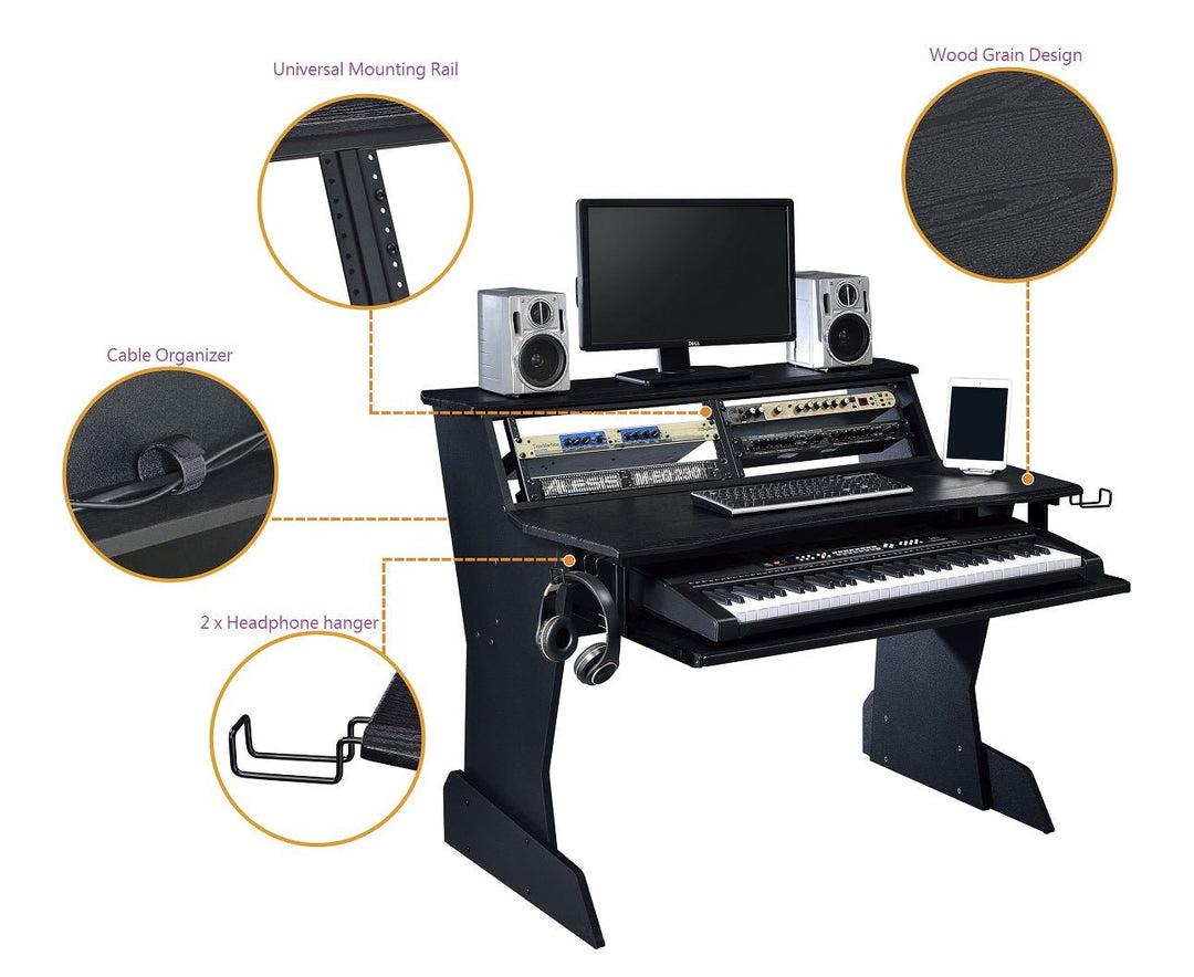 Musiea BE200 Studio Desk with 2x4U Rack Bays