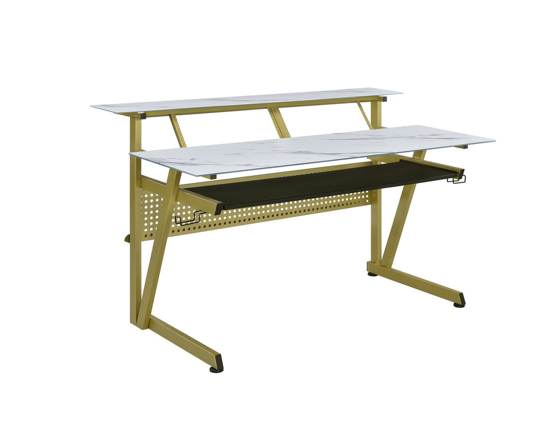 Musiea IM200 Glass Studio Desk with 2x4U Rack Bays