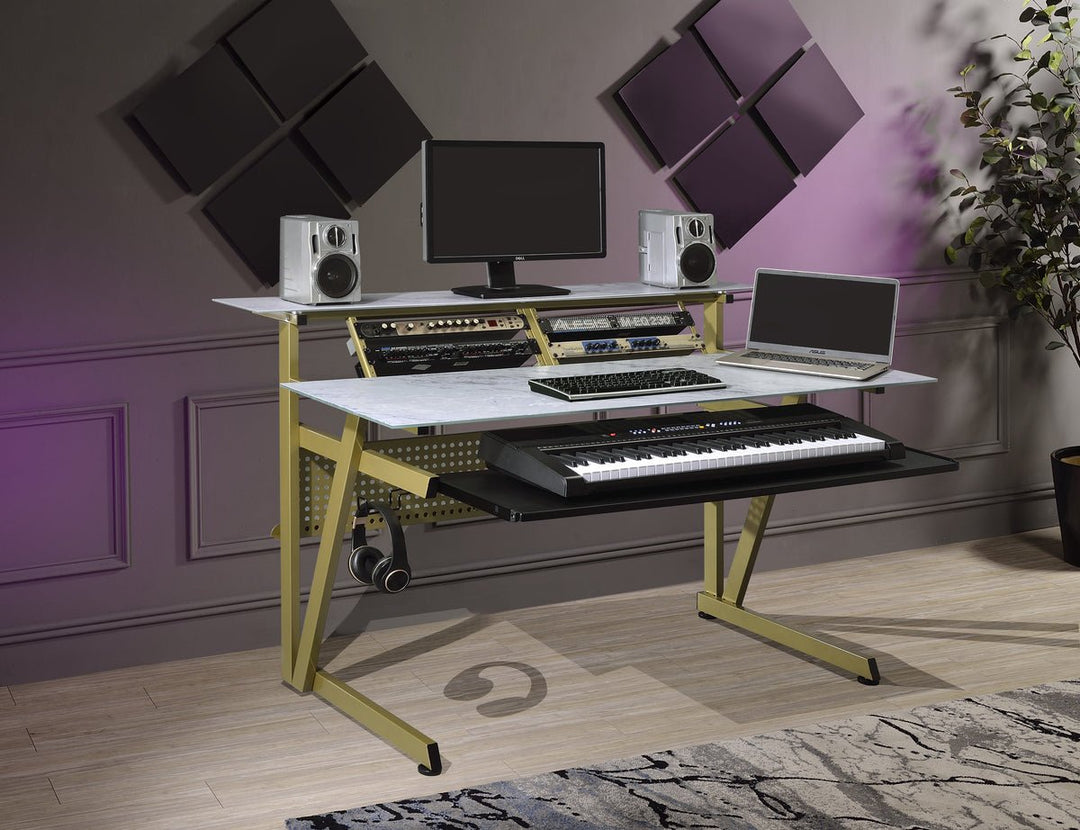 Musiea IM200 Glass Studio Desk with 2x4U Rack Bays
