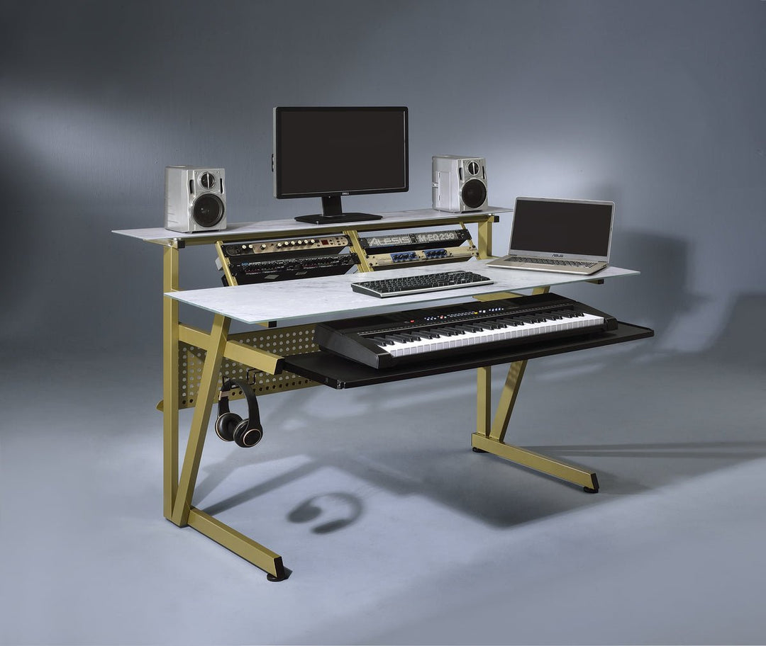 Musiea IM200 Glass Studio Desk with 2x4U Rack Bays