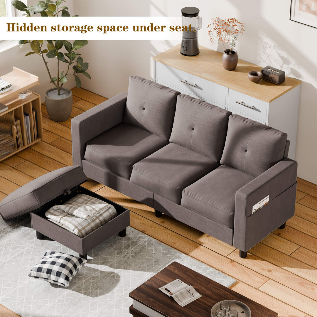3-Seat Modern Sectional Sofa with Reversible Chaise – Contemporary Comfort for Modern Living