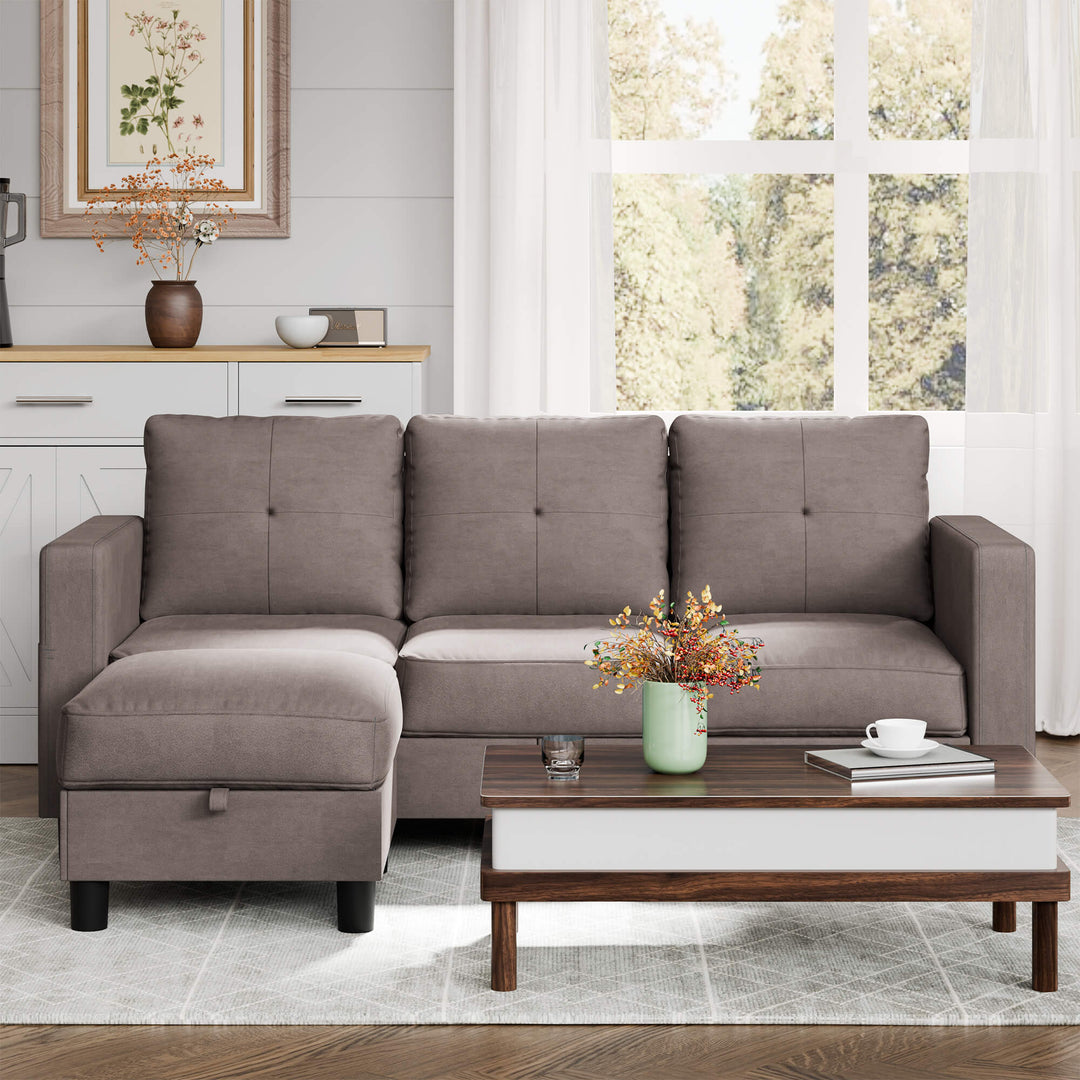 3-Seat Modern Sectional Sofa with Reversible Chaise – Contemporary Comfort for Modern Living