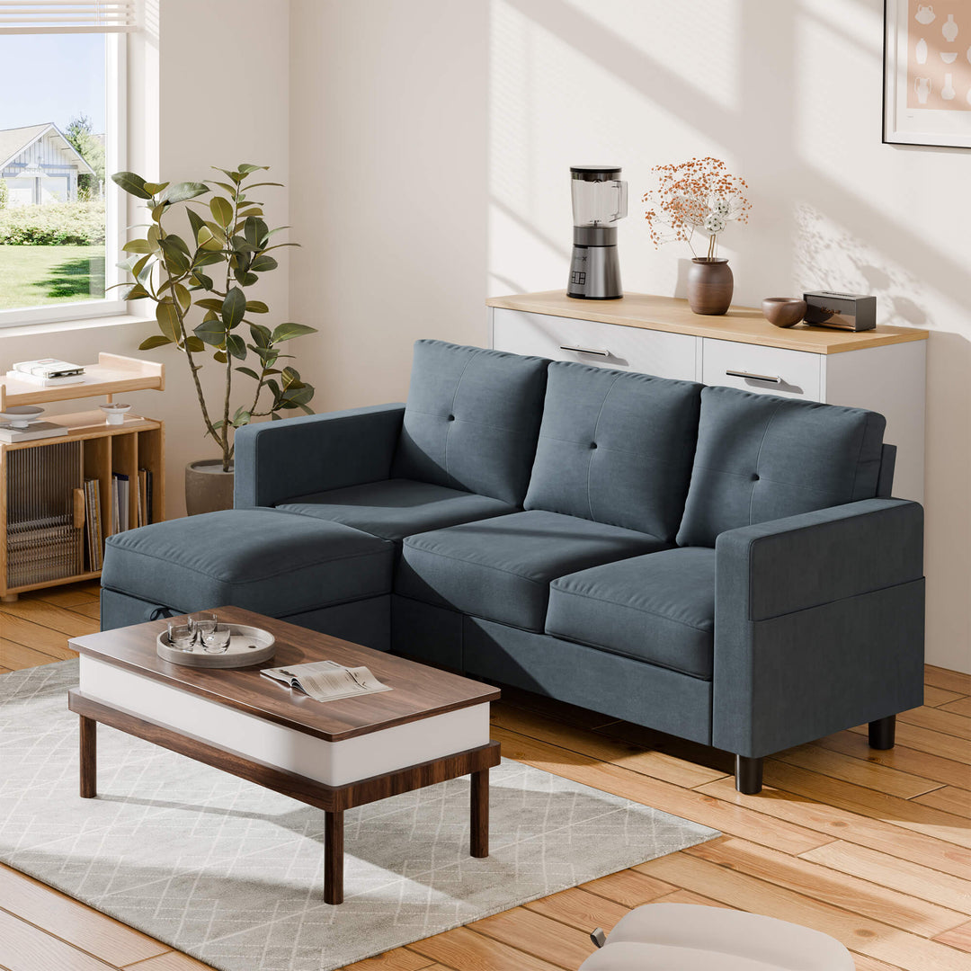 3-Seat Modern Sectional Sofa with Reversible Chaise – Contemporary Comfort for Modern Living