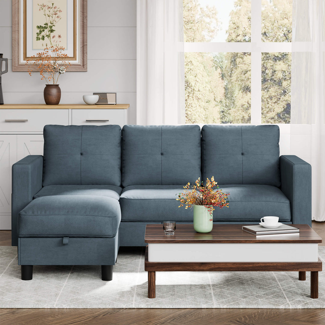 3-Seat Modern Sectional Sofa with Reversible Chaise – Contemporary Comfort for Modern Living