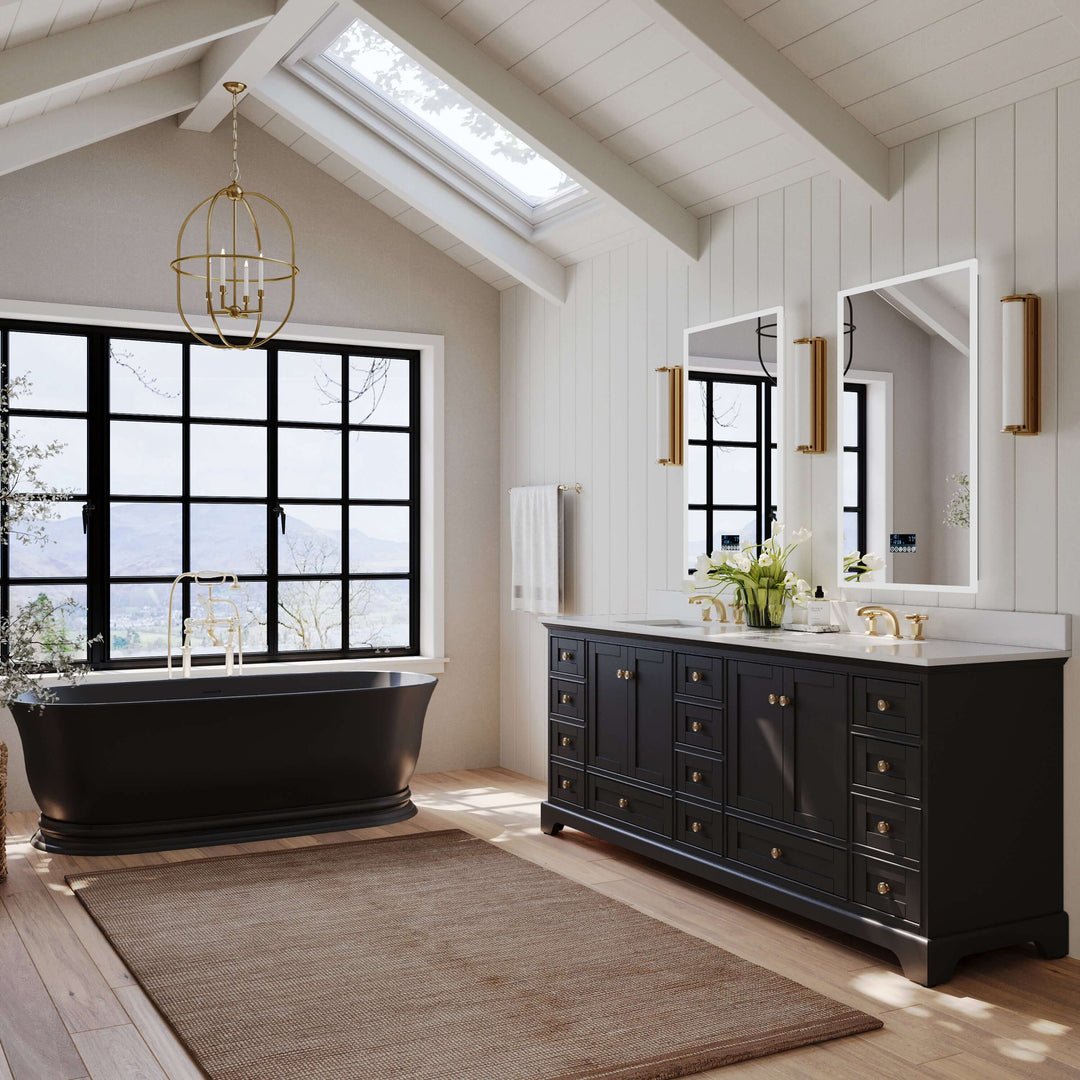 Audrey French Classic Handcrafted Vanity with Marble or Quartz Top