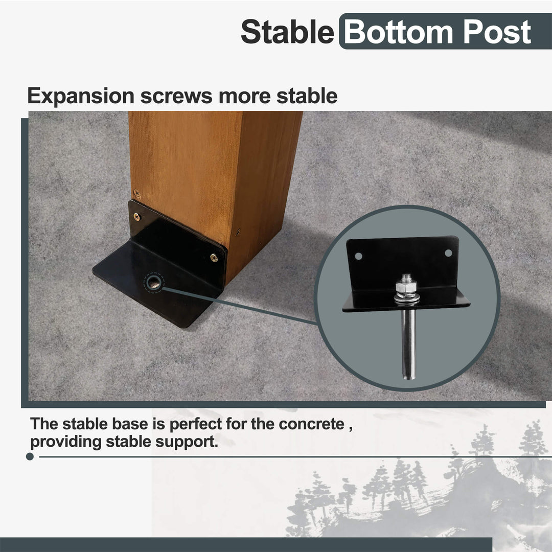 12x16FT Outdoor Wooden Waterproof Grape Gazebo in Brown